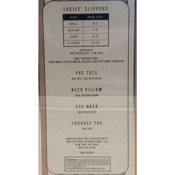 New Wondering Moon Ladies 6 pcs Travel Bag Set, Neck pillow, cup, slippers etc - Picture 10 of 10